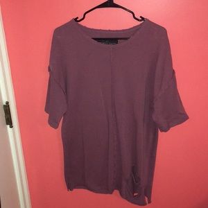 Distressed oversized tee